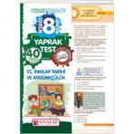 Analiz Yayınları 8. Sınıf T.C. Inkılap Tarihi Ve Atatürkçülük Yaprak Test