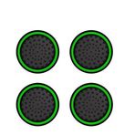 Analog Stick Cap Koruyucu Başlık, Silikon Thumb Grip | Thumb Stick Silikon Cap Grip Koruması Aksesuar Seti PS5 / PS4 / Xbox/Switch Controller için (4 adet) (Siyah - Yeşil)