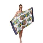 Ananas Desenli Plaj Havlusu, Spor Havlusu, Mikrofiber Hızlı Kuruyan Plaj Havlusu 70x140cm