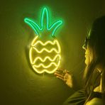 Ananas Neon Duvar Sanatı, Duvar Dekoru, Oda Dekoru, Meyve Neon Tabelası, Kafe, Bar Plaj Led Tabelaları, Yaz Neon Tabelası, Sahil İşareti (Uzaktan Kumanda Olmadan)