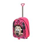 Anaokulu Çocuk Valız Sırt Çantası Mini Mouse Çekçekli Abs Pembe