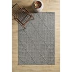 Anaska Home Kare Desenli Gri Teras Halısı Balkon Halısı Bahçe Halısı 120 x 170 cm Jut Halı, NK_PATARA4952