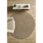 Anaska Home Modern Desensiz Bej Halı Yuvarlak 120x120 cm Yumuşak Salon Halısı, NK_LIFE1500-Y