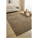 Anaska Home Modern Düz Desen Kahve Oturma Odası Halısı Salon Halısı Uzun Tüylü Yumuşak Dokulu Kolay Bakım 80 x 500 cm, NK_LIFE1500