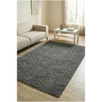 Anaska Home Modern Düz Desenli Gri Oturma Odası Halısı Salon Halısı Uzun Tüylü Yumuşak Dokulu Kolay Bakım 100 x 150, NK_LIFE1500