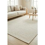 Anaska Home Modern Halı Sisal Bukleli Halı Krem Halı Salon Halısı Oturma Odası Halısı Koridor Halısı Yolluk