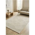 Anaska Home Özel Tasarım Bej Sık Dokuma Jüt Taban Oturma Odası Halısı 240 x 340 cm Leke Tutmaz, NK_SAHARA1114