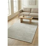 Anaska Home Özel Tasarım Sık Dokuma Bej Renk Jüt Taban Oturma Odası Salon Halısı Leke Tutmaz Toz Vermez 120 x 300 Gümüş, NK_SAHARA1112