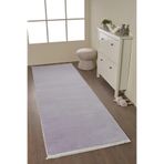 Anaska Home Salon Halısı Kaymaz Tabanlı Makinede Yıkanabilir Peluş Halı 100 x 500 cm Açık Gri, NK_RABBIT1453LIGHTGREY