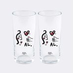 Anason İşleri 2'li Al Rakı Bardağı Set
