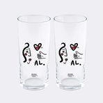 Anason İşleri 2'li Al Rakı Bardağı Set
