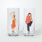 Anason İşleri Hassas Denge Kadın-Erkek Rakı Kadehi 2'li Set