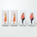 Anason İşleri Hassas Denge Kadın-Erkek Rakı Kadehi 4'lü Set
