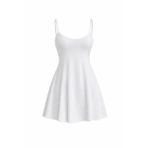 Anastasia Süprem İp Askılı İnce Penye Gecelik - (52086) (Beyaz, L-XL)
