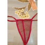 Anastasia Underwear Kadın String Tanga Tül Külot - Kırmızı (Ans112)