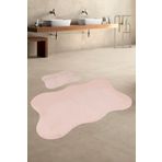 Anatolia 2Li Pudra 80X140 + 50X70 Cm Buyuk Ebat Banyo Paspasi Seti Kaymaz Tabanli Klozet Takimi