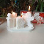 Anatolia Candles Yılbaşı Temalı Dekoratif Mum Seti, Kurabiye ve Eldiven Şekilleri