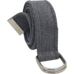 Anatolia Craft D Tokalı Dokuma Erkek Kadın Genç Koyu Gri Taktik Spor Kot Kanvas Bez Kemer - 110 cm - Antrasit Gri