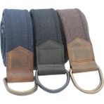 Anatolia Craft Derili Erkek Kadın Kız Genç Için D Tokalı Siyah Antik Halkalı Dokuma Lacivert Siyah Kahverengi Taktik Spor Kanvas Kot Bez Kemer - 105 cm - Lacivert - Siyah - Kahverengi