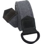 Anatolia Craft Erkek Kadın Kız Genç Için Unisex Derili D Tokalı Siyah Halkalı Dokuma Koyu Gri Taktik Spor Kanvas Kot Bez Kemer - 105 cm - Koyu Gri - Koyu Gri