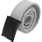 Anatolia Craft Taktik Unisex Açıkgri Erkek Kadın Kız Genç Için Siyah Tokalı Spor Kanvas Kot Bez Kemer - 115 cm - Açık Gri