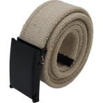 Anatolia Craft Taktik Unisex Bejkrem Erkek Kadın Kız Genç Için Siyah Tokalı Spor Kanvas Kot Bez Kemer - 135 cm - Bej - Krem