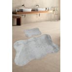 Anatolia Gri 2Li 80X140 + 50X70 Cm Buyuk Ebat Banyo Paspasi Seti Klozet Takimi