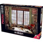 Anatolian 1065 Pencere Kedileri 1000 Parça Puzzle