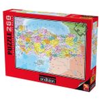 Anatolian 260 Parça Türkiye Siyasi Haritası 3269 XL Puzzle - 250 Parça Zorluk Seviyesi Standart