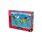 Anatolian 3338 260 Parça Karikatür Dünya Haritası Puzzle