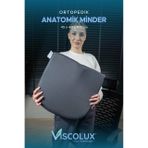 Anatomik Visco Ortopedik Minder - Ofis Araba Sandalye Minderi Füme 44x36x9/2 fume