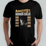 Anatomy Of A Border Collie Köpek %100 Pamuklu Bisiklet Yaka T-Shirt Model 1 - Siyah - 6 - 9 Yaş