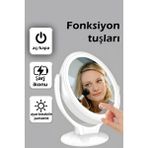 Anaway Shopping LED Işıklı Makyaj Aynası Şarjlı 7x Büyütme Çift Taraflı Büyüteçli Ayna, Dokunmatik Ekran, Seyahat Için Taşınabilir - Beyaz