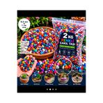 ANC 2 KG Renkli Çakıl Taşı Dekoratif Doğal Taş 0,5 mm - 1 cm Akvaryum Saksı Bahçe Süsleme Taşı