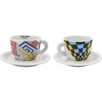 Ancap Edex Arlecchino 190 ml 4 Parça 2 Kişilik Cappuccino Tabak ve Fincan Takımı