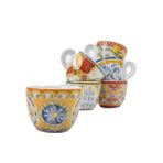 Ancap Edex Capriccio Italiano 60 ml 6 Parça Porselen Espresso Tabak ve Fincan Takımı