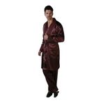 ANCELO 333 SATEN PİJAMA TAKIM VE ROBDÖŞAMBR 3LÜ DAMAT ÇEYİZ SET BORDO XL