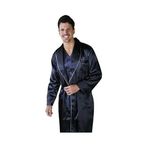 ANCELO 333 SATEN PİJAMA TAKIM VE ROBDÖŞAMBR 3LÜ DAMAT ÇEYİZ SET (LACİVERT, 3XL)