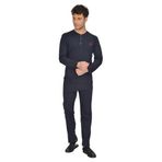 ANCELO%100 PAMUK UZUN KOLLU ERKEK PİJAMA TAKIM Siyah 2XL