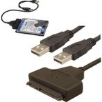 Ancheyn 2.5 Inç Sata HDD Kablosu Hard Disk SSD HDD To USB Laptop Serial Ata 4536 - Siyah