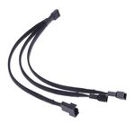 Ancheyn 4 Pin Switch Fan Çoklayıcı Y PWM Çoklayıcı Splitter Kablosu 3 Pin 3 Port 4303