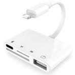Ancheyn Apple Lightning To USB Lightning Micro Sd Tf Kart Okuyucu Çevirici Dönüştürücü Adaptör 4333 - Beyaz