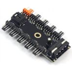 Ancheyn Fan Çoklayıcı Adaptör ve Kablosu 10 Port Fan Power Ide Switch Pwm Çoğaltıcı Hub 4337