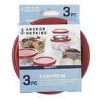 Anchor Hocking 11762L20 Yedek Kapak, 2 Fincan, Kırmızı