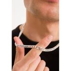 Anda 925 Ayar Gümüş Orijinal Italyan Kare Gurmet Kolye 5.8 Mm 60 Cm