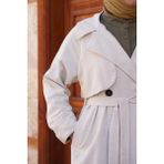 Ande Tesettür Rüzgarlıklı Keten Trençkot - Natural - Natürel - 1