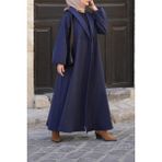 Ande Tesettür Şal Yaka Kaban - Lacivert - 2