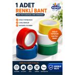 andelart Elektrikçi Bandı 1 Adet Yeşil Kırmızı Beyaz İzole Elektrik Bant Bandı PVC