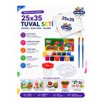 andelart Guaj Boya Seti 25x35 Tuval, 12 Renk Boya, Palet Ve 2 Adet Fırça