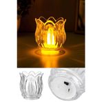 Andia Dekoratif Pilli Gün Işığı Led Lale Mum 7 Cm X 3 Adet